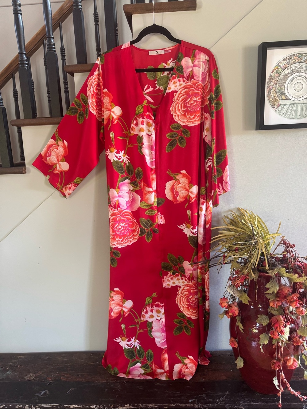 Natori Vibrant Floral Caftan